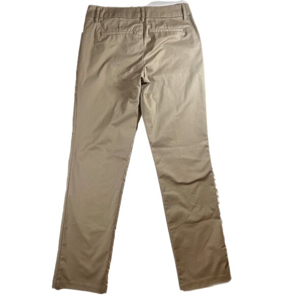 Lee Pants Straight Leg Mid Rise Khaki Wrinkle Free SZ 4 - Picture 2 of 7